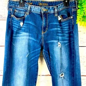 Decree Boyfriend Distressed Denim Jeans Size 11 Juniors